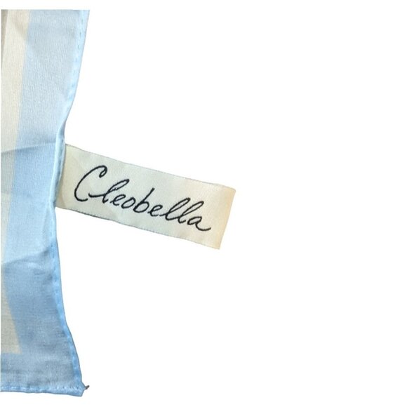 Cleobella Blue Striped Sky Lightweight Vegan Silky Scarf One Size - Picture 5 of 7